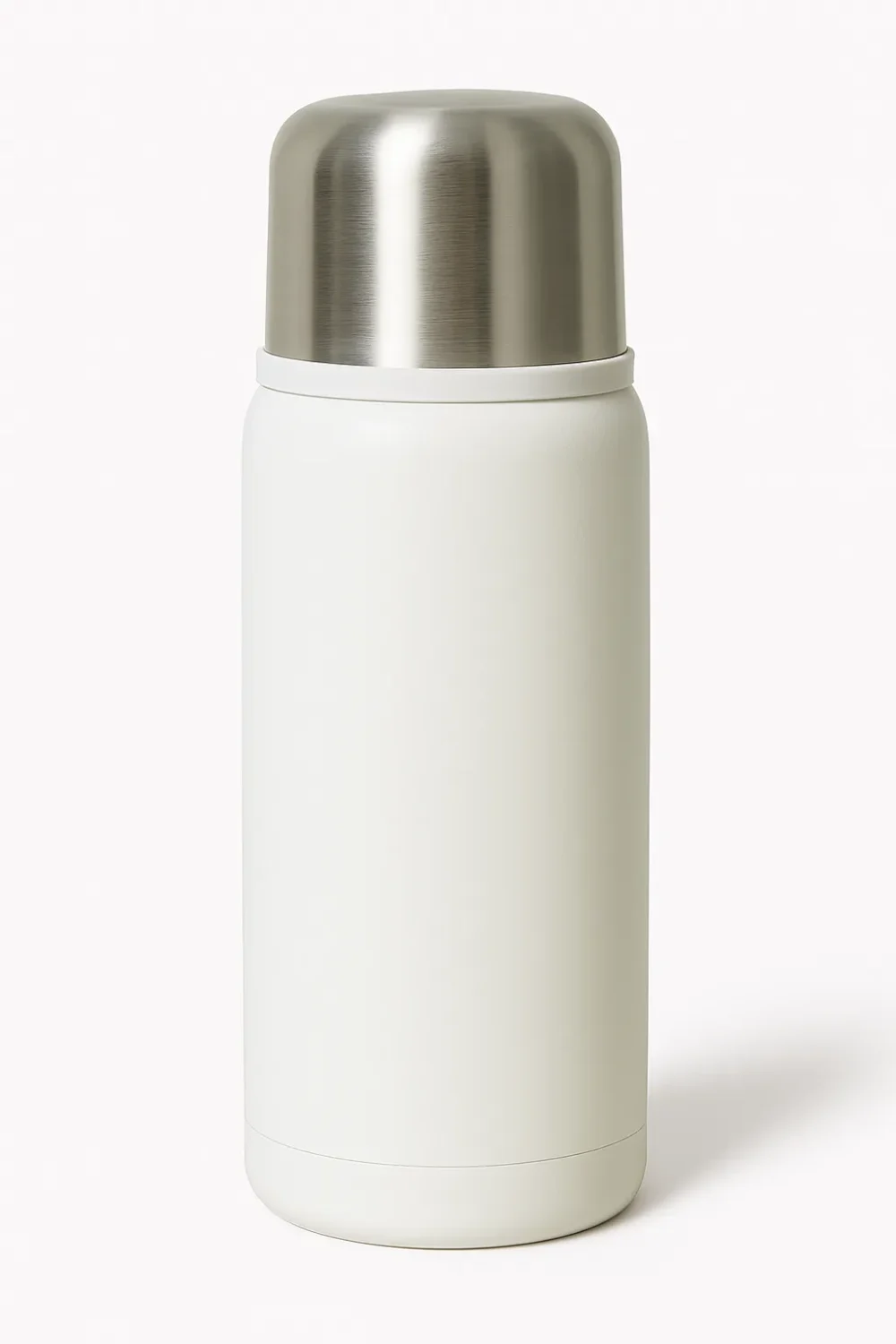 White Fashion Thermos – Stainless Steel Cap, 500ml