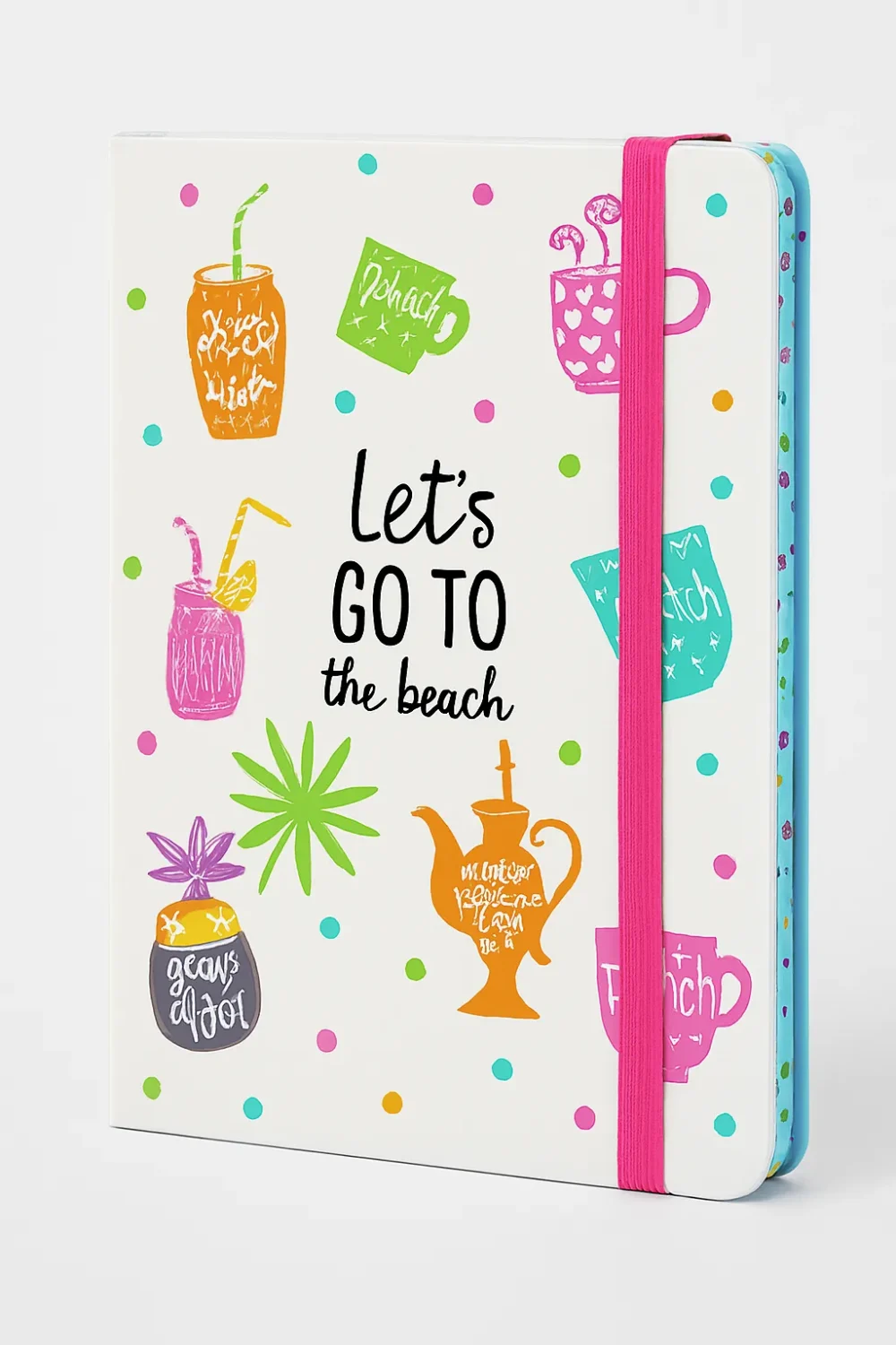 “Let’s Go to the Beach” – Colorful Hardcover Notebook