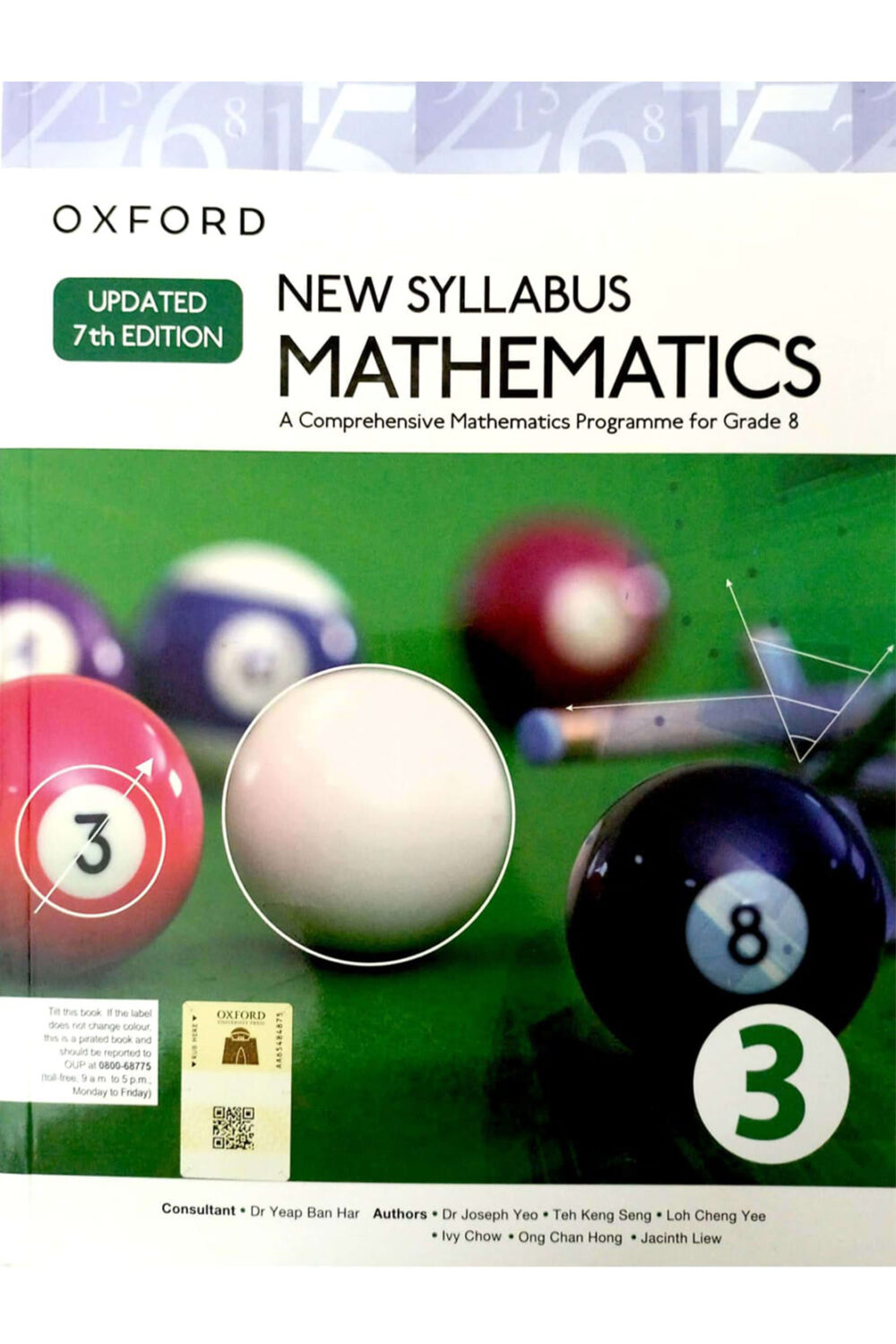 New Syllabus Mathematics Book 3 (NSM D3) | Grade 8 | Updated 7th Edition | SNC + Cambridge O Level