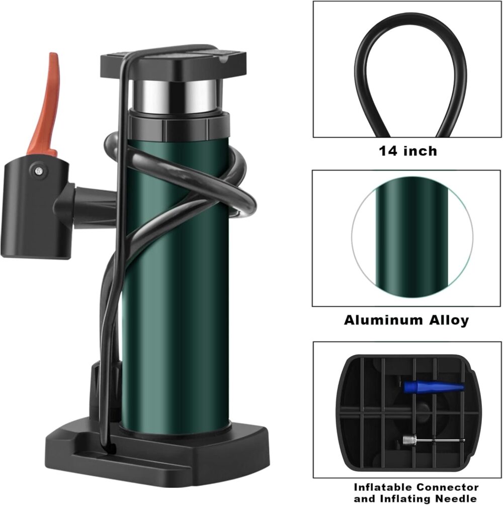HS Foot Pump – Compact Air Pressure Tool with Gauge