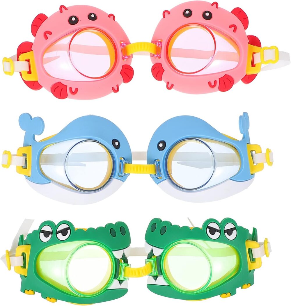 Cartoon Whale Swimming Goggles – Fun & Safe for Kids (Ages 3+)