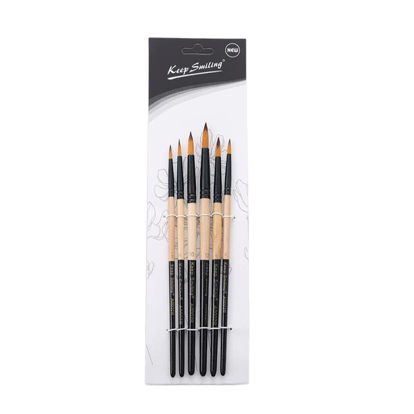Keep-Smiling-Round-Paint-Brush-Set-of-6