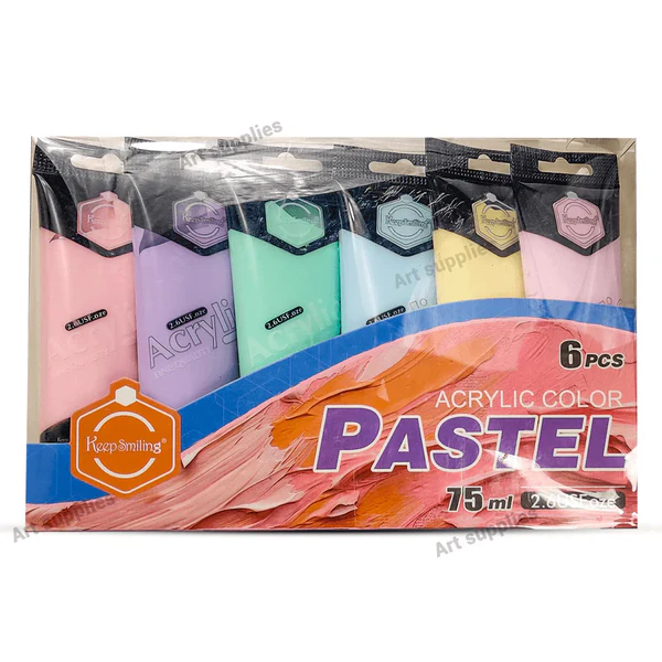 KeepSmilingPastelAcrylicPaintSet75mlSetof62